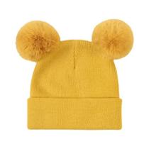 Gorro De Lã Tricotado Para Bebês Recém-Nascidos Com Pompom, Boné Quente Para Meninos E Meninas