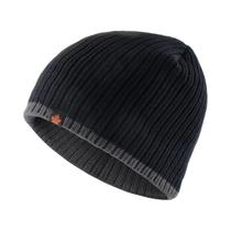 Gorro De Lã Tricotado Para Inverno Com Forro De Fleece Duplo E Cor Sólida Para Homens