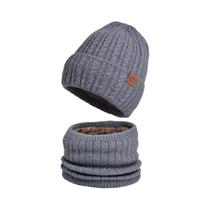 Gorro De Lã Unissex Para Inverno Com Cachecol E Máscara Balaclava