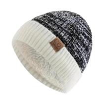Gorro De Malha Feminino Quente Forrado Sem Aba Para Uso Diário No Outono E Inverno