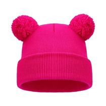 Gorro De Malha Quente Para Bebês Meninos E Meninas, Acessórios Infantis Em Cores Sólidas Para Outono