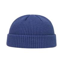Gorro De Malha Unissex Para Outono E Inverno, Estilo Marinheiro, Beanie, Skullcap, Curto, Sem Aba,