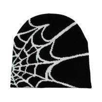 Gorro De Malha Unissex Y2K Com Teia De Aranha, Para Quatro Estações, Esportes Ao Ar Livre, Moda