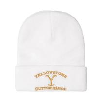 Gorro De Malha Vintage Amarelo Com Logo Dutton Ranch Para Mulheres E Homens, Outono Inverno, Estilo Gorro De Malha Vintage Amarelo Com Logo Dutton Ranch Para Mulheres E Homens, Outono Inverno, Estilo