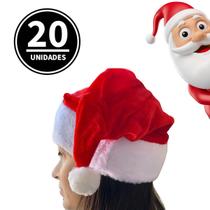 Gorro de Natal Kit 20 Un Touca Papai Noel Natal Enfeite