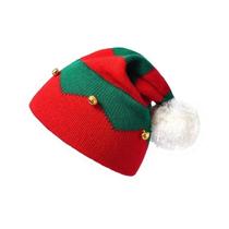 Gorro De Natal Unissex Quente De Lã Tricotada Com Sino E Bola De Lã Estilo Papai Noel Para Outono Gorro De Natal Unissex Quente De Lã Tricotada Com Sino E Bola De Lã Estilo Papai Noel Para Outono