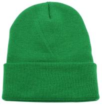 Gorro de nível superior unissex com algemas, caveira lisa, verde Kelly