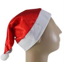 Gorro de Papai Noel- Touca Papai Mamãe Noel Cetim - Gorro de Natal -Tradicional