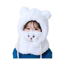 Gorro De Pelúcia De Urso Para Crianças Com Proteção Para as Orelhas E Capuz Quente E Fashion Para