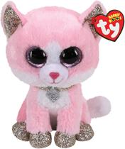 Gorro de pelúcia Ty Fiona Cat Boo rosa 15cm