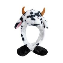 Gorro De Pelúcia Unissex Com Orelhas Divertidas Estilo Vaca Coelho, Boné De Inverno Para Homens,