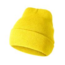 Gorro de Tricô com Aba Scotamalone Unissex Amarelo Gorro de Tricô com Aba Scotamalone Unissex Amarelo