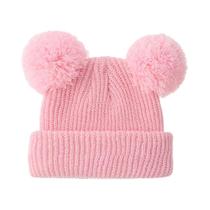 Gorro De Tricô Com Pom Pom Para Bebês Recém-Nascidos (Meninos E Meninas) 0-12M - Touca Turbante