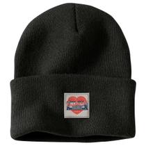 Gorro de Tricô Feminino Carhartt com Patch de Coração Preto Tamanho Único Gorro de Tricô Feminino Carhartt com Patch de Coração Preto Tamanho Único