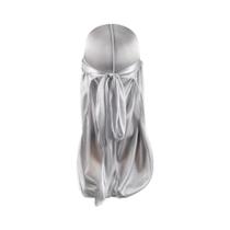 Gorro Durag de seda masculino Bandana Silky Du Rag Doo Rag Boné com ondas de cauda longa