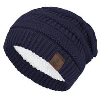Gorro Durio de Punto con Forro Polar Azul Marino Talla Única