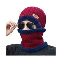Gorro E Cachecol De Inverno Para Homens E Mulheres, Acessório Quente E Espesso De Lã Para Ciclismo E