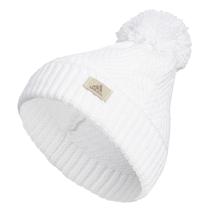 Gorro feminino adidas Pom Ballie branco/transparente cinza onix F23 Gorro feminino adidas Pom Ballie branco/transparente cinza onix F23