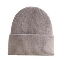 Gorro Feminino Azul De Lã Cashmere E Angorá, Quente Para Inverno, Macio, Tricotado, Para Esqui E