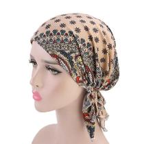 Gorro feminino babado câncer quimio chapéu cachecol turbante cabeça envoltório boné ye