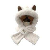 Gorro Feminino Com Orelhas De Gato E Pom-Pom, Forrado Com Lã Macia, Chapéu De Inverno Fofo, Boné De