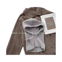 Gorro Feminino De Inverno Com Capuz De Tricô Estilo Coreano Para Exterior, Quente E Com Cordão Gorro Feminino De Inverno Com Capuz De Tricô Estilo Coreano Para Exterior, Quente E Com Cordão