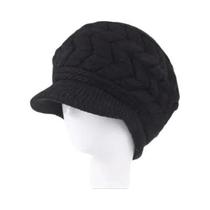 Gorro Feminino De Inverno Com Forro De Pelúcia Quente E Estiloso, Chapéu De Tricô De Pele De Coelho