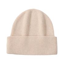 Gorro Feminino De Inverno Quente E Macio Em Caxemira Pura, Cor Sólida, Tricotado, Estilo Y2K