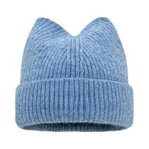Gorro Feminino De Lã Quente Com Orelhas De Gato, Estilo Coreano, Para Outono/Inverno