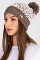 Gorro feminino de malha com pompom 60020