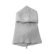 Gorro Feminino De Tricô Grosso E Quente Com Capuz Balaclava, Gola Falsa De Moda E Xale De Inverno