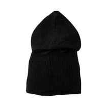 Gorro Feminino De Tricô Grosso E Quente Com Capuz Balaclava, Gola Falsa E Xale Integrado Touca De