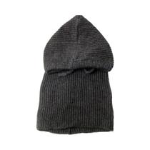 Gorro Feminino De Tricô Grosso E Quente Com Capuz Balaclava, Gola Falsa E Xale Integrado Touca De