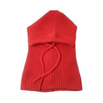 Gorro Feminino De Tricô Grosso E Quente Com Capuz, Estilo Balaclava, Com Gola Falsa E Xale, Touca De