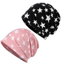 Gorro feminino JarseHera, algodão, bonés quimioterápicos, 2 pares com estampa de estrelas