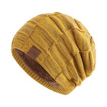 Gorro Feminino Multicolorido De Inverno Quente E Moderno Em Tricô Estilo Slouchy