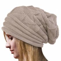 Gorro FZAY Winter Baggy Chunky Cable Knit para homens e mulheres