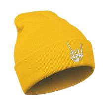 Gorro Ikenacy Halloween Skull Goth Knit para homens e mulheres Gorro Ikenacy Halloween Skull Goth Knit para homens e mulheres