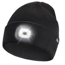 Gorro iluminado Etsfmoa unissex USB recarregável preto