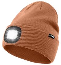 Gorro iluminado por LED ATNKE USB recarregável 4 LED Red Brown