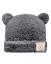 Gorro Infantil Boo em Pelo Carneirinho Cinza Lucboo