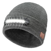 Gorro LED RANCOVY com luz USB recarregável unissex cinza Gorro LED RANCOVY com luz USB recarregável unissex cinza