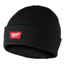 Gorro Milwaukee de Tricô Canelado com Aba Ajustável Preto Gorro Milwaukee de Tricô Canelado com Aba Ajustável Preto