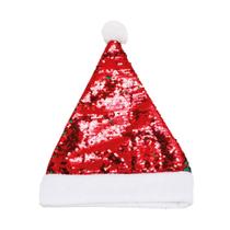 Gorro Papai Noel com Paetê Nas Cores Vermelho e Verde - Cromus: 1922012