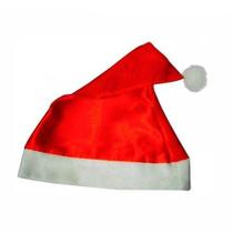 Gorro Papai Noel Kit C/ 6 - Cetim - Vermelho E Branco Rmi