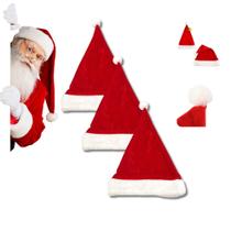 Gorro Papai Noel Veludo 40cm kit 3 unidades Fantasia premium Natal enfeite natalino Tamanho Único Gorro Papai Noel Veludo 40cm kit 3 unidades Fantasia premium Natal enfeite natalino Tamanho Único