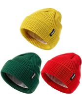 Gorro para bebês ZUPPAD, tricotado quente de inverno com lã, 3 pacotes