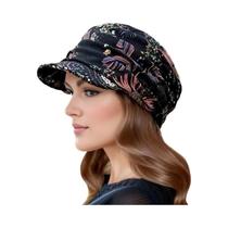 Gorro Quente De Cashmere Dupla Camada Com Capuz Para Outono Inverno, Com Aba Bico De Pato E Viseira