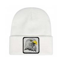 Gorro quente Eagle Winter, boné de caveira tricotado e desleixado