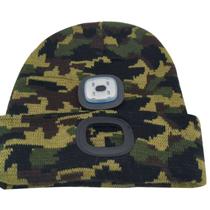 Gorro quente unissex (camuflagem) com luz LED de inverno